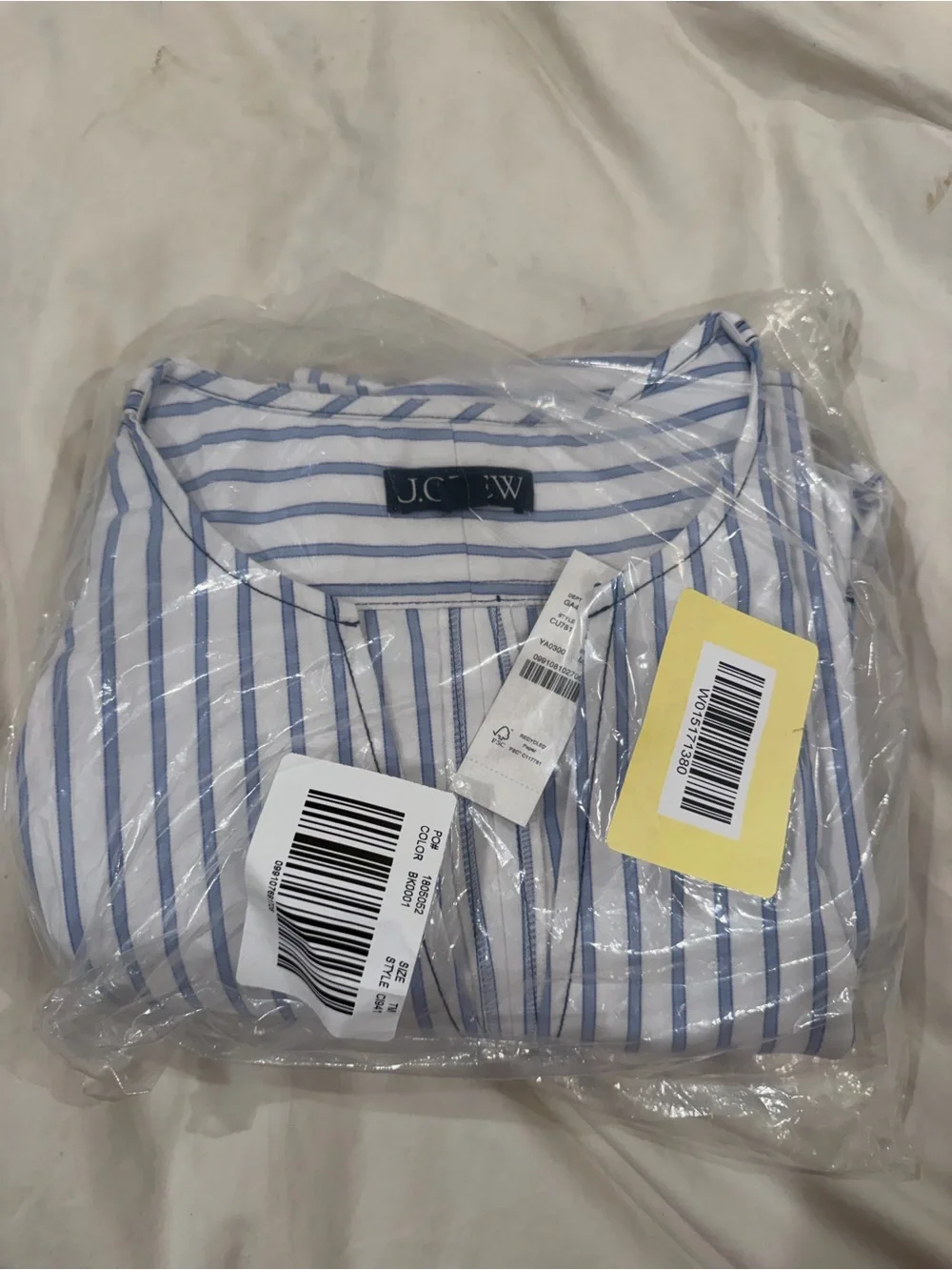 J. Crew - Pullover dress in striped structured cotton poplin
